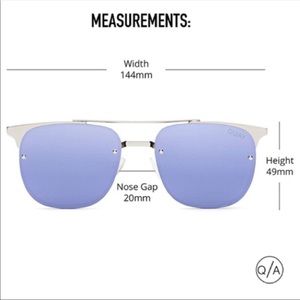 BRAND NEW QUAY SUNGLASSES